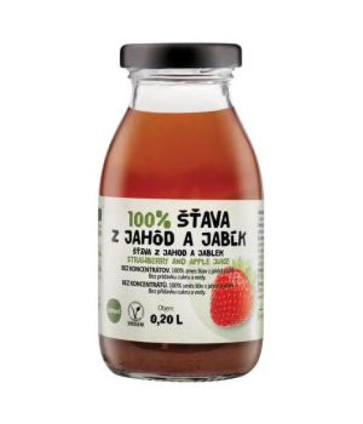 ZDRAVO šťava 100% jahodovo-jablková 10 x 0,2 ℓ NEVRATNÉ SKLO ZDRAVO šťava 100% jahodovo-jablková 10 x 0,2 ℓ NEVRATNÉ SKLO
