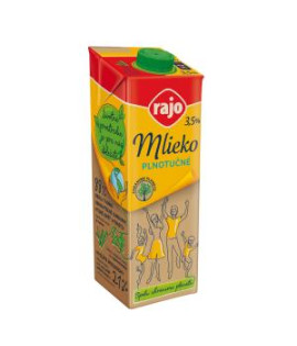 Trvanlivé mlieko RAJO plnotučné 3,5% 1 ℓ