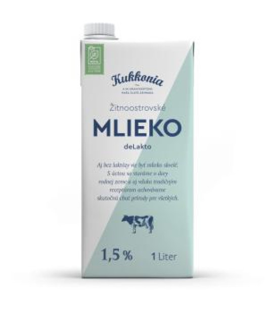 Trvanlivé mlieko Žitnoostrovské Kukkonia bezlaktózové 1,5% 1 ℓ Trvanlivé mlieko Žitnoostrovské Kukkonia bezlaktózové 1,5% 1 ℓ