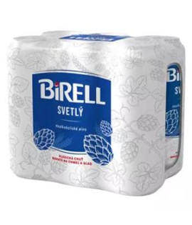 Pivo Birell nealko svetlé 6 x 0,5 ℓ plechovka