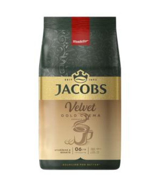 Káva Jacobs Velvet Crema Gold zrnková 1000g Káva Jacobs Velvet Crema Gold zrnková 1000g