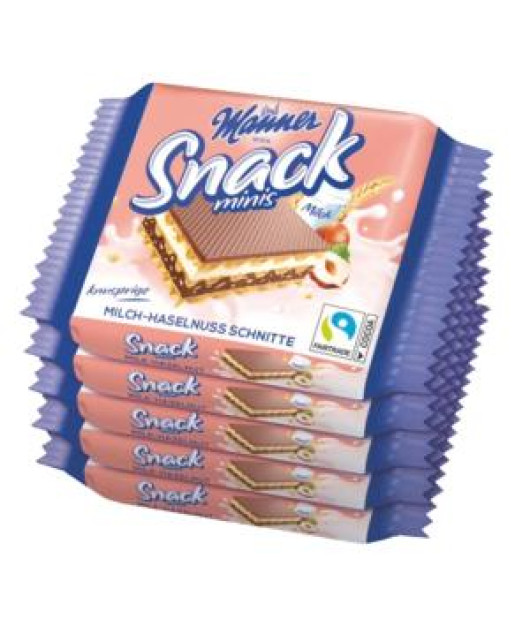 Oblátky Manner Snack Minis lieskovo-orieškové 5 x 25 g Oblátky Manner Snack Minis lieskovo-orieškové 5 x 25 g