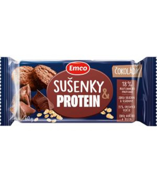Ovsené sušienky PROTEIN s čokoládou 60g