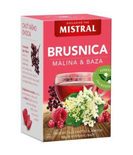 Čaj MISTRAL ovocný HB Brusnica, malina a baza čierna 40 g