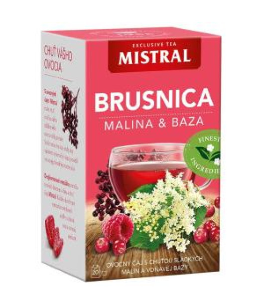 Čaj MISTRAL ovocný HB Brusnica, malina a baza čierna 40 g Čaj MISTRAL ovocný HB Brusnica, malina a baza čierna 40 g