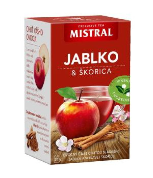 Čaj MISTRAL ovocný Jablko a škorica HB 40 g Čaj MISTRAL ovocný Jablko a škorica HB 40 g