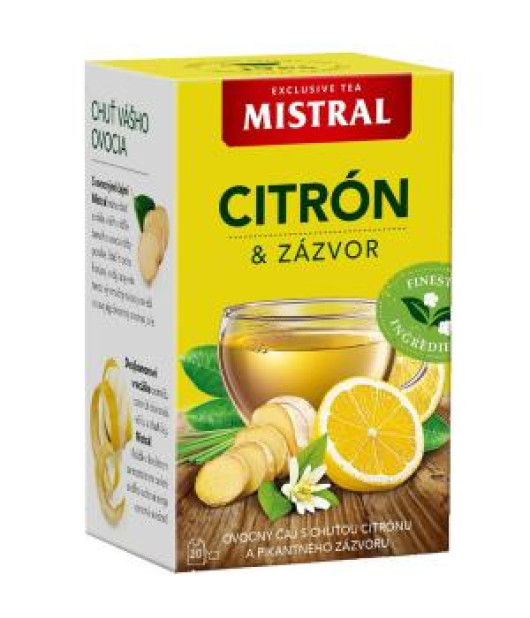 Čaj MISTRAL ovocný Citrón a zázvor HB 40 g Čaj MISTRAL ovocný Citrón a zázvor HB 40 g