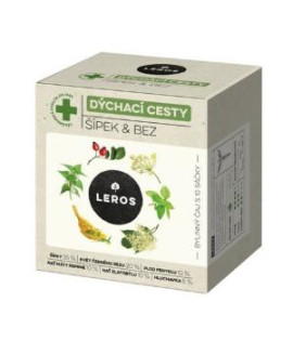 Čaj LEROS Natur bylinný na dýchacie cesty šípka & baza HB 10 x 1,5 g