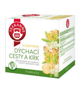 Čaj TEEKANNE hrdlo a dýchacie cesty so zázvorom HB 10 x 2g