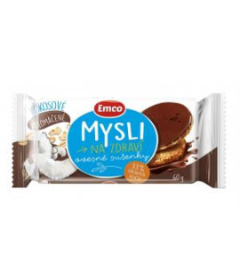 Ovsené polomáčané sušienky Emco, kokosové, 60 g