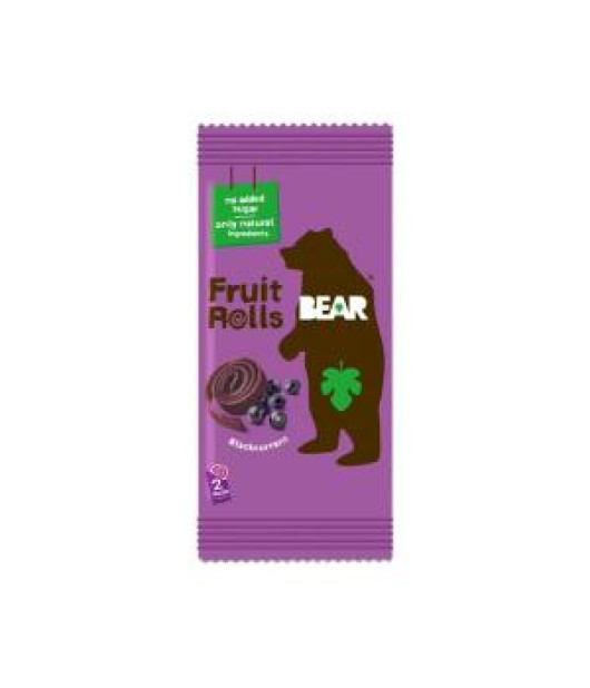 Čierno-ríbezľové ovocné rolky Bear 20g Čierno-ríbezľové ovocné rolky Bear 20g