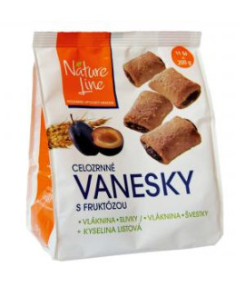 NATURE LINE sušienky celozrnné VANESKY so slivkami 200g