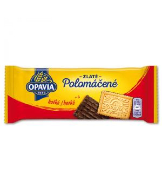 Zlaté sušienky polomáčané horká čokoláda OPAVIA 100 g Zlaté sušienky polomáčané horká čokoláda OPAVIA 100 g