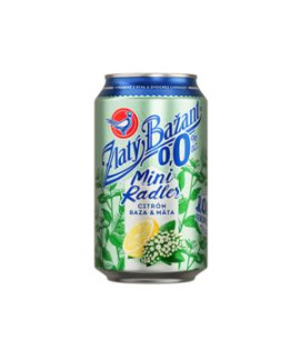 Zlatý Bažant 0% nealko radler 6 x 0,33 ℓ Citrón, Baza, Mäta plechovka