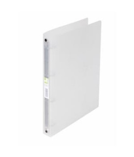 Zakladač 4-krúžkový Q-CONNECT celoplastový 2,5cm transparentný mliečny