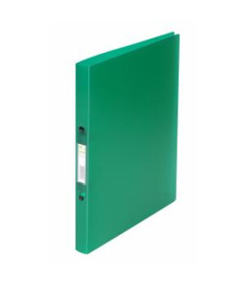 Zakladač 2-krúžkový Q-CONNECT celoplastový 1,6cm transparentný zelený