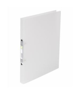 Zakladač 2-krúžkový Q-CONNECT celoplastový 1,6cm transparentný mliečny