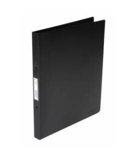 Zakladač 4-krúžkový Q-CONNECT celoplastový 1,6cm transparentný čierny