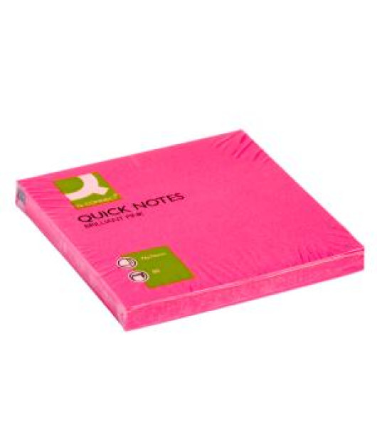 Samolepiaci bloček Q-CONNECT neónové 76x76mm ružové Samolepiaci bloček Q-CONNECT neónové 76x76mm ružové