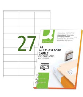 Etikety univerzálne 70x32 mm Q- CONNECT A4 100 hárkov