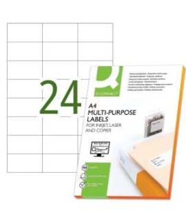Etikety univerzálne 70x37mm Q-CONNECT A4 100 hárkov