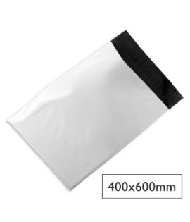 Plastové kurierske obálky na zásielky Q-CONNECT 400 x 600mm biele 100ks