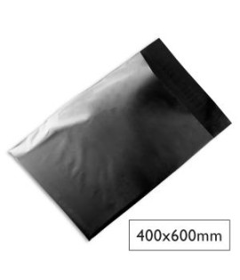 Plastové kurierske obálky na zásielky Q-CONNECT 400 x 600mm čierne 100ks
