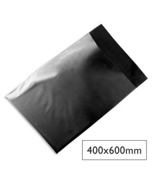 Plastové kurierske obálky na zásielky Q-CONNECT 400 x 600mm čierne 100ks