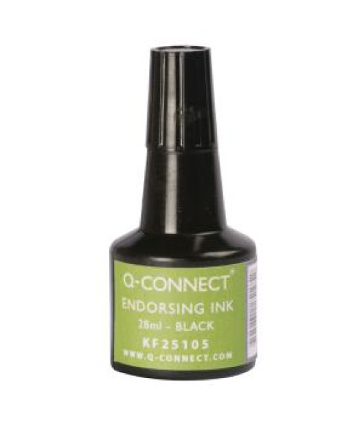 Pečiatková farba Q-CONNECT čierna 28ml