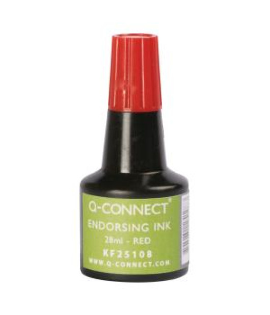 Pečiatková farba Q-CONNECT červená 28ml Pečiatková farba Q-CONNECT červená 28ml