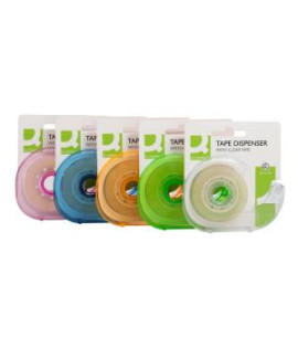 Lepiaca páska Q-CONNECT, 19 mm x 33 m, s dispenzorom, mix farieb