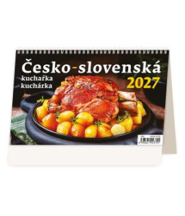 Stolový kalendár riadkový 22,6x13,9 cm - Česko-slovenská kuchárka 2027