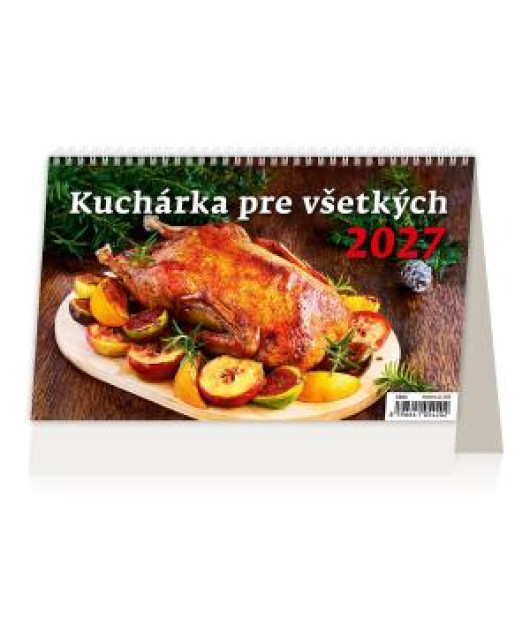 Stolový kalendár riadkový 22,6x13,9 cm - Kuchárka pre všetkých 2027
