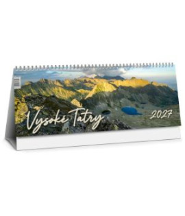 Stolový kalendár riadkový 30 x 12 cm - Vysoké Tatry 2027