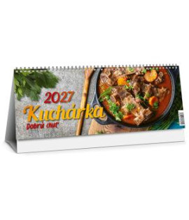 Stolový kalendár stĺpcový 30 x 12 cm - Kuchárka 2027