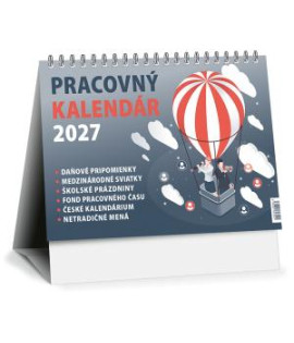 Stolový kalendár riadkový 21 x 15 cm - Pracovný malý 2027