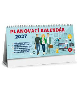 Stolový kalendár stĺpcový 30 x 14 cm - Plánovací MAXI 2027