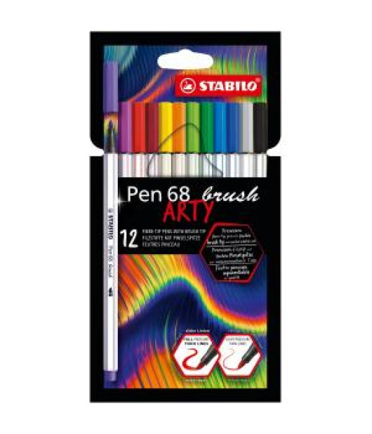 Sada STABILO Pen 68 Brush Arty 12ks Sada STABILO Pen 68 Brush Arty 12ks