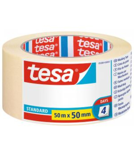 Maskovacia krepová páska TESA standart 50mm x 50m Maskovacia krepová páska TESA standart 50mm x 50m