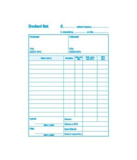 Dodací list s DPH, samoprepis, A4, 100 listov