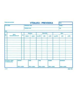 Výdajka - prevodka s DPH, A5, 100 listov