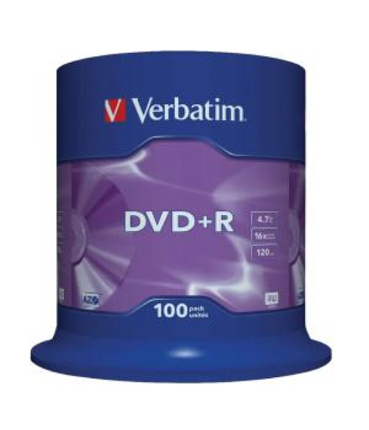 Verbatim DVD+R 16x 4,7GB cake 100 ks Verbatim DVD+R 16x 4,7GB cake 100 ks
