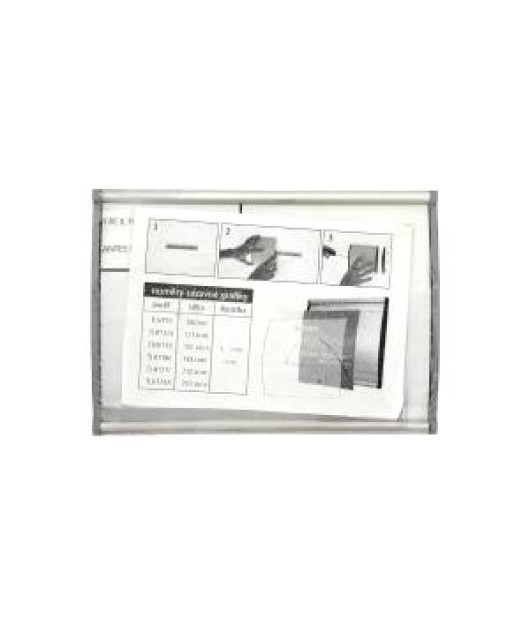 Informačná tabuľka zásuvná sivá 93x124mm