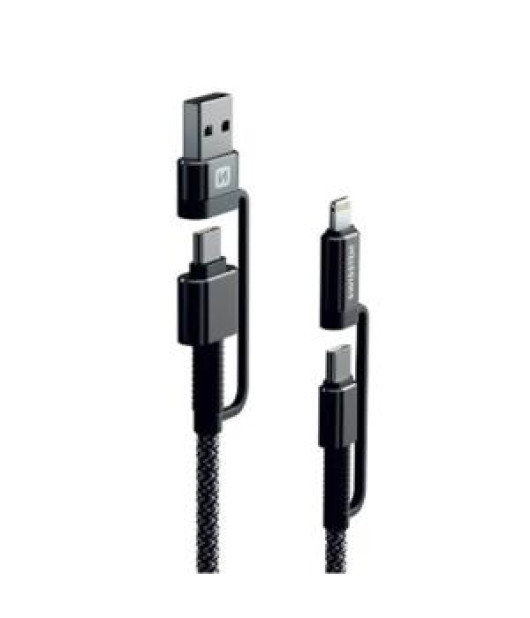 Kábel USB Swissten KEVLAR 4in1